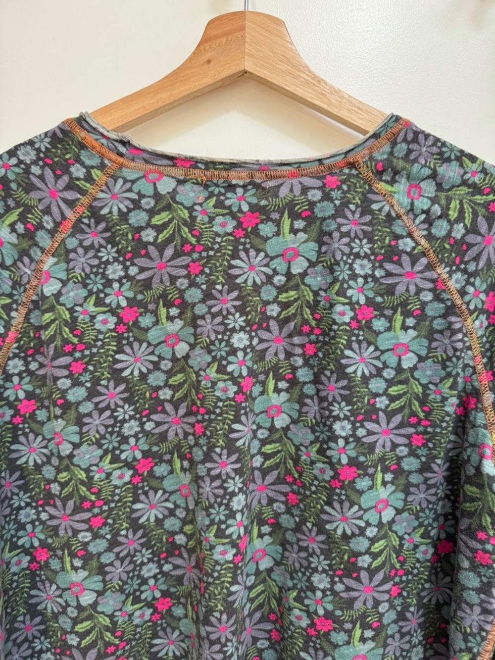 Natural Life Lily Cotton Floral Long Sleeve Tee Shirt Women’s XL Boho Elevated - Picture 8 of 12